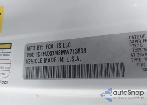 2021 Jeep Wrangler Unlimited Willys 4X4 from USA, damaged, VIN 1C4HJXDM3MW713838